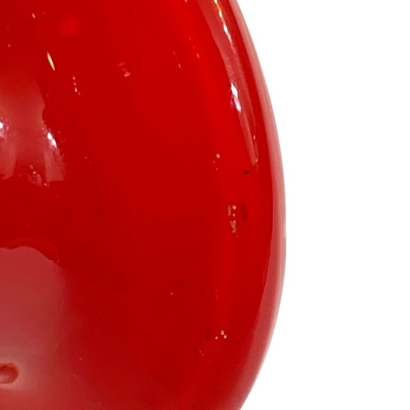 Dalian Snowflake Company Art Glass Blown Red & White 8" Vase - Picture 6 of 8